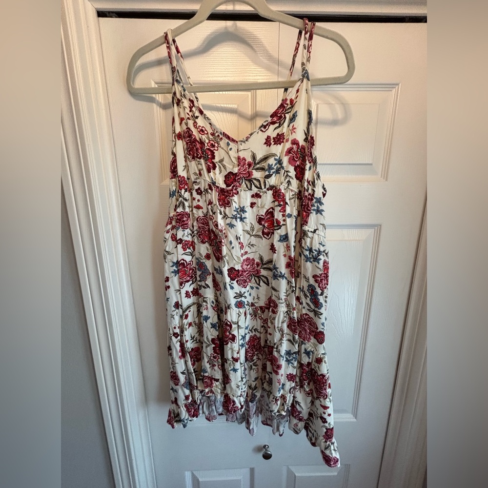 Floral mini swing dress